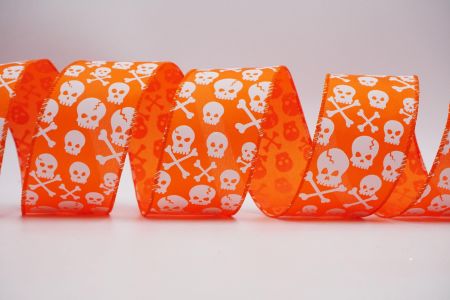 Лента с деталями Хэллоуина _KF6755GC-41-54_Оранжевая